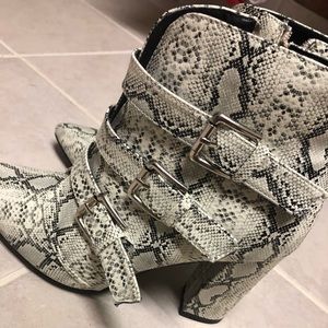 Snakeskin Bootie